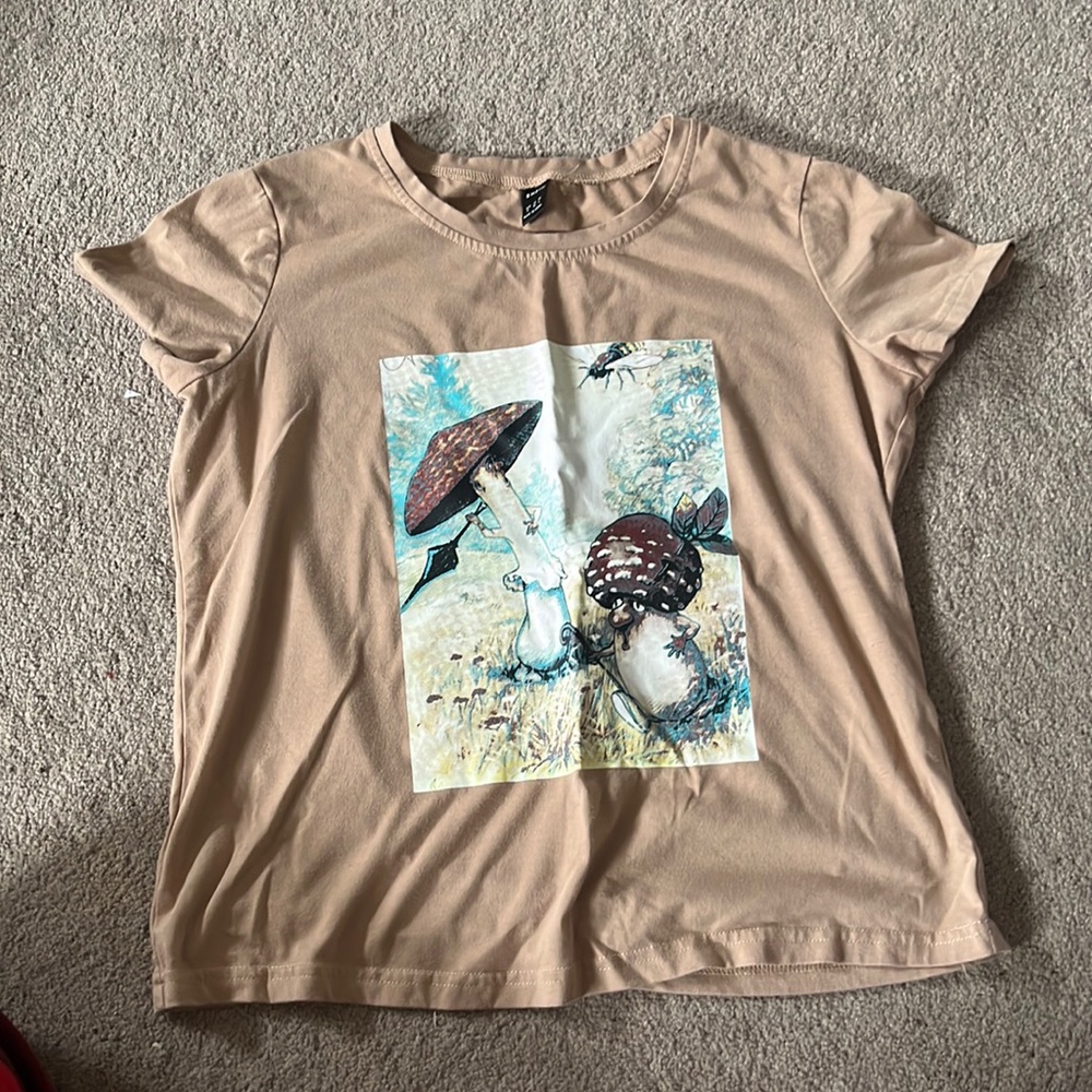 Brown mushroom shirt